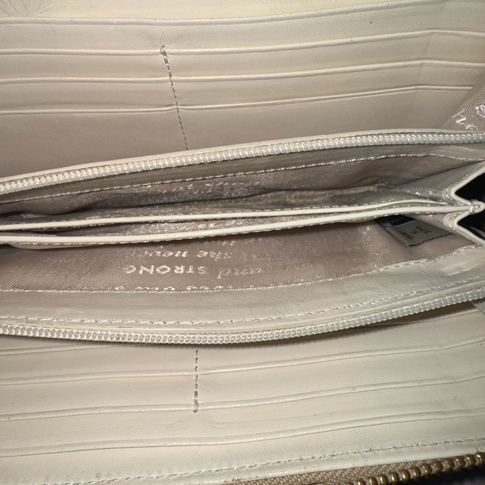 Kate Spade Gold metalic Zip-Around Wallet - Picture 5 of 5